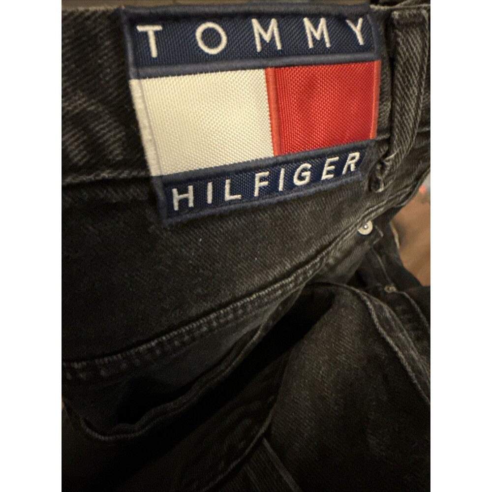 VTG 90’s-2000 Tommy Hilfiger Men’s Baggy Black Denim Carpenter Jeans 42X30